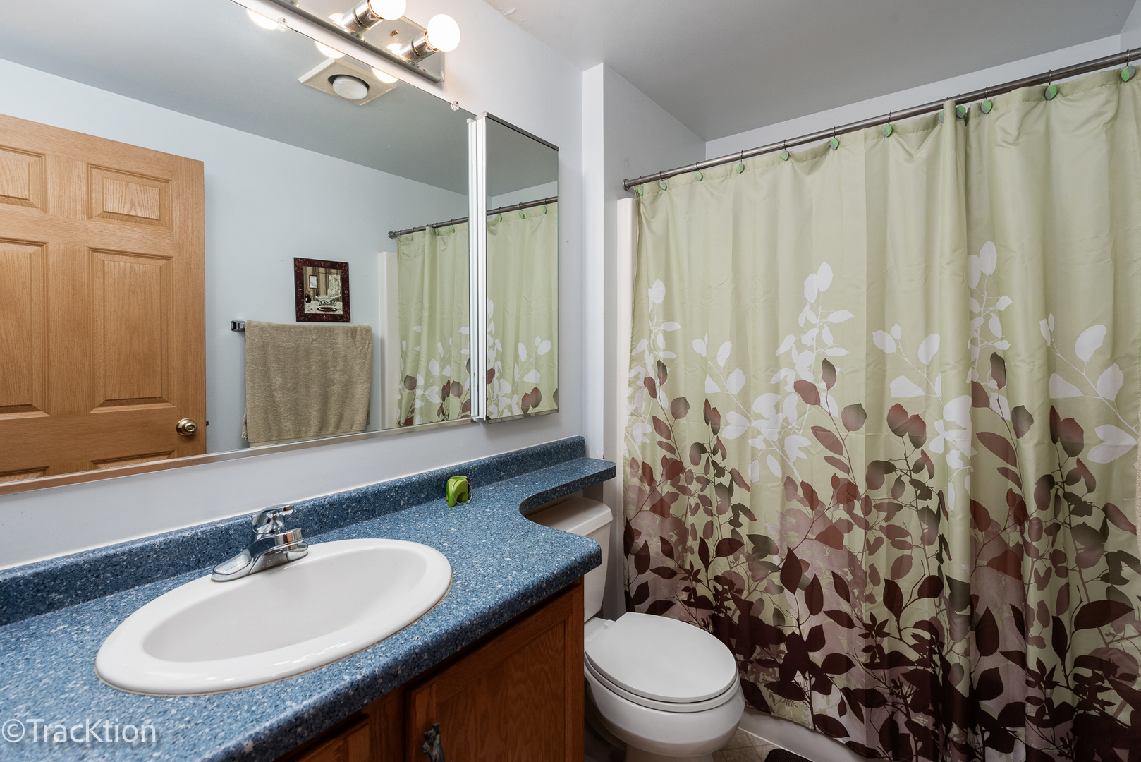 894 Moffet Road Paw Paw, IL 61353 - Photo 16 of 31 a bathroom with a granite countertop sink and a mirror