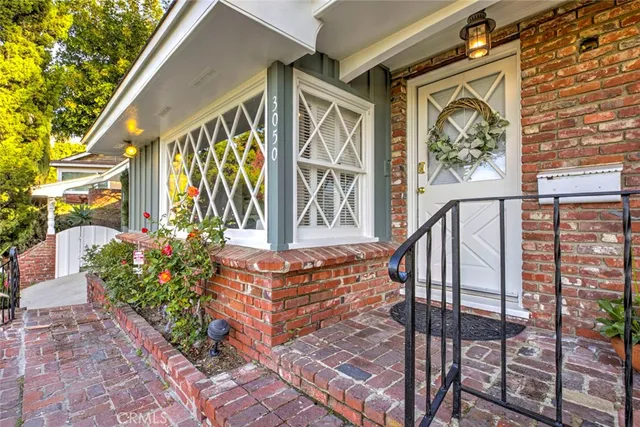 a view of a yard with plants