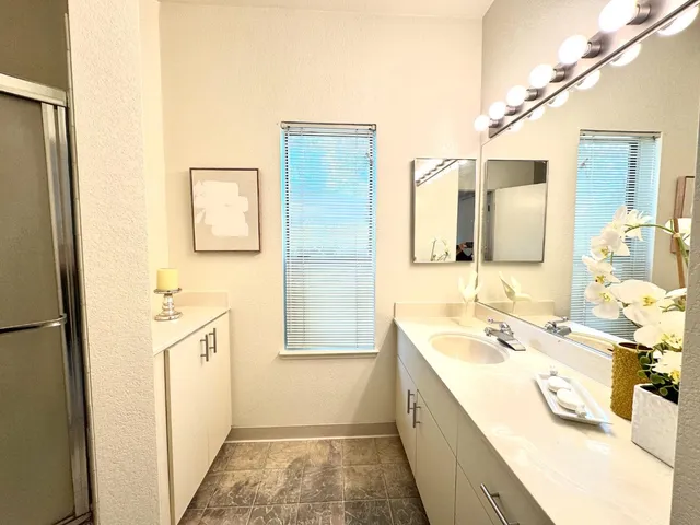 a view of balcony and yard