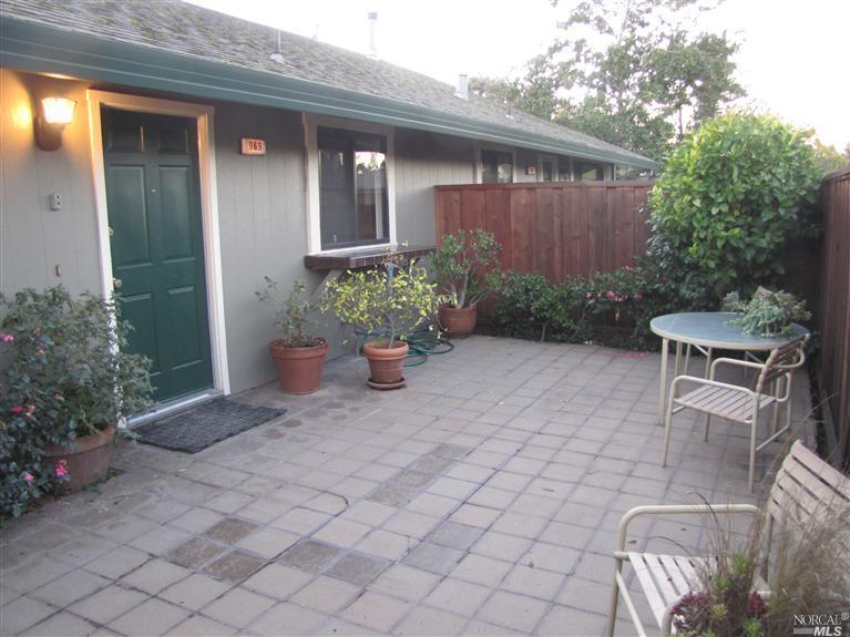 969 Santa Cruz Way Rohnert Park, CA 94928 - Photo 1 of 1 Large and private front patio with beautiful pavers, a lovely spot to dine alfresco on a warm summer night - complete with a mature lemon tree.