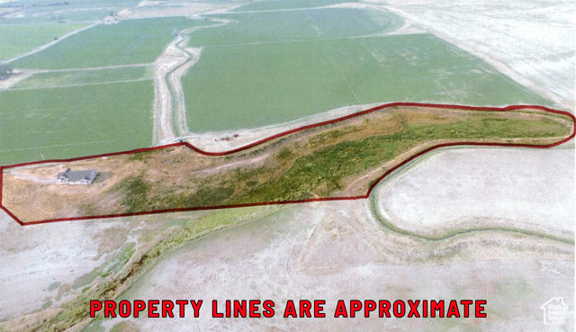 19502 South Olson Road Downey, ID 83234 - Photo 63 of 64 Aerial view of property's location featuring property boundaries highlighted