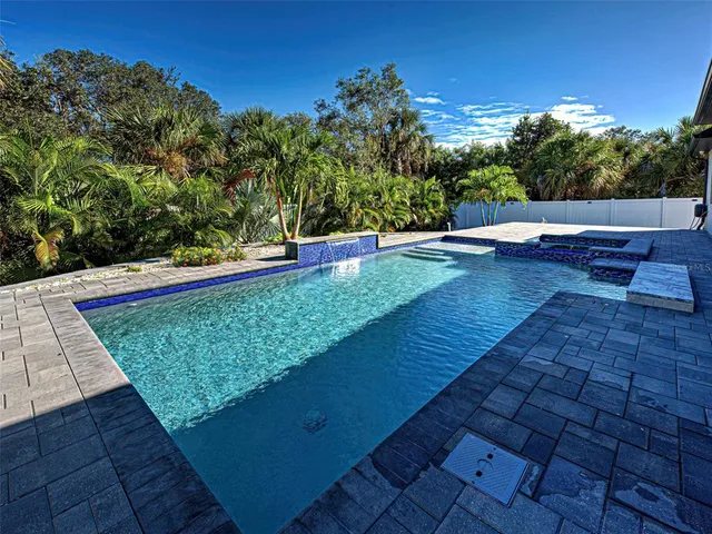 a view of a garden with an empty space