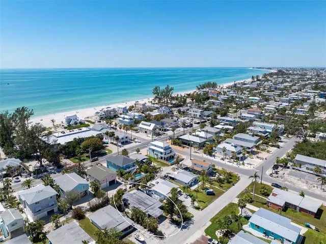 an aerial view of multiple house