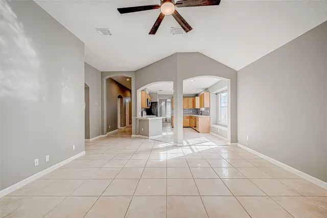 a view of an empty room and window