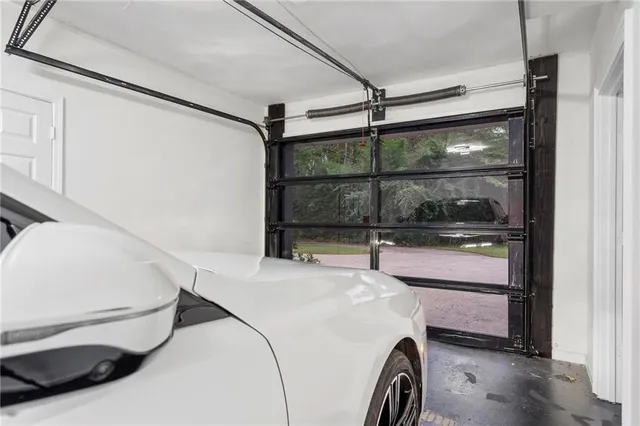 an empty room with an entryway