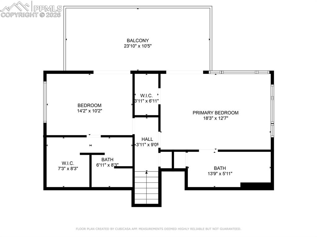 5865 Waterfall Loop Manitou Springs, CO 80829 - Photo 45 of 45 Upper level floor plan