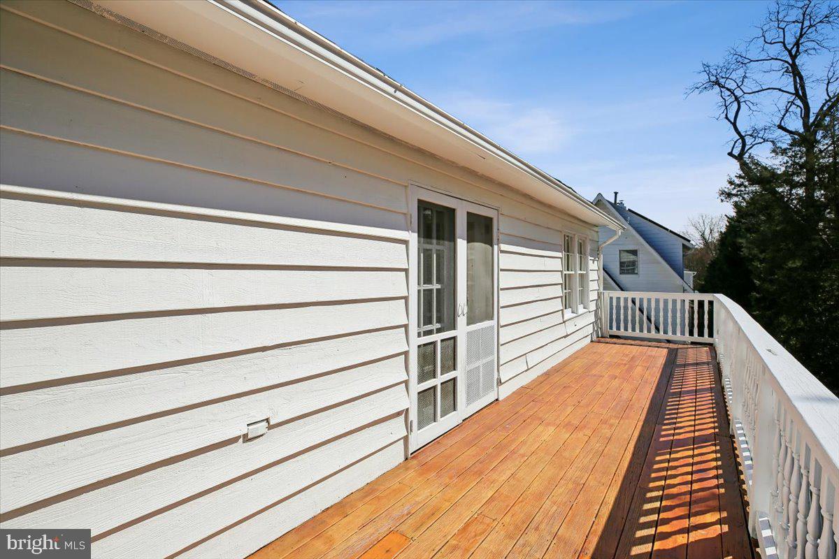 4714 Hunt Avenue Chevy Chase, MD 20815 - Photo 34 of 54 a balcony with view of wooden floor and fence