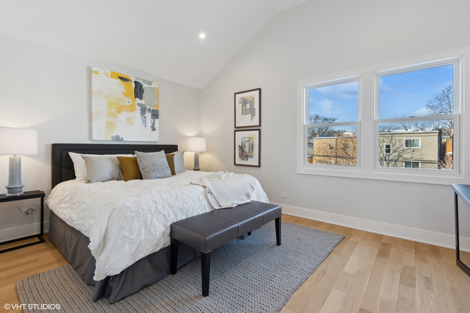 3414 North Tripp Avenue Chicago, IL 60641 - Photo 19 of 38 a bedroom with a bed and night stand