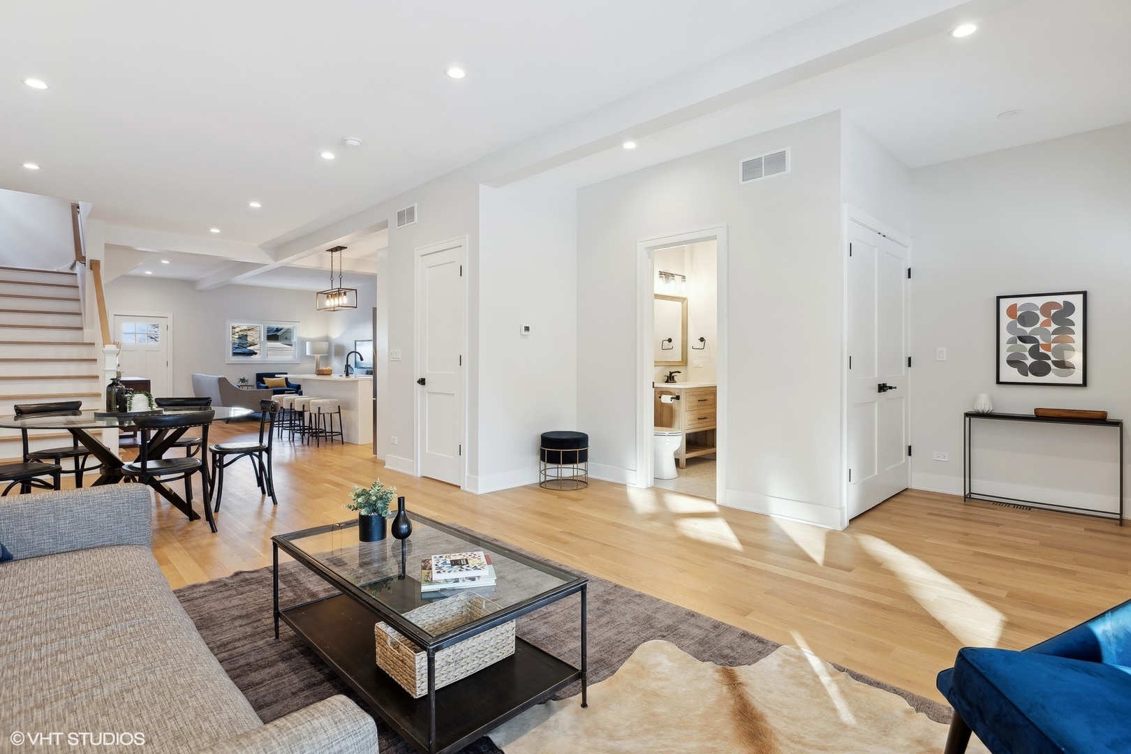 3414 North Tripp Avenue Chicago, IL 60641 - Photo 6 of 38 a living room with furniture and wooden floor