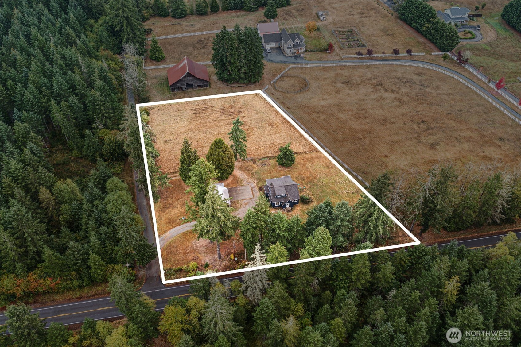 1755 Centralia Alpha Road Chehalis, WA 98532 - Photo 35 of 35 an aerial view of a house