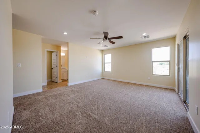 a view of a livingroom with a window