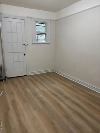 a view of a room with an empty space