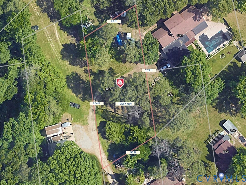 5210 West Hundred Road Chester, VA 23831 - Photo 3 of 4 Aerial Property Map. Displaying the property bound