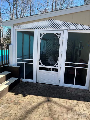 a view of a entryway of the house