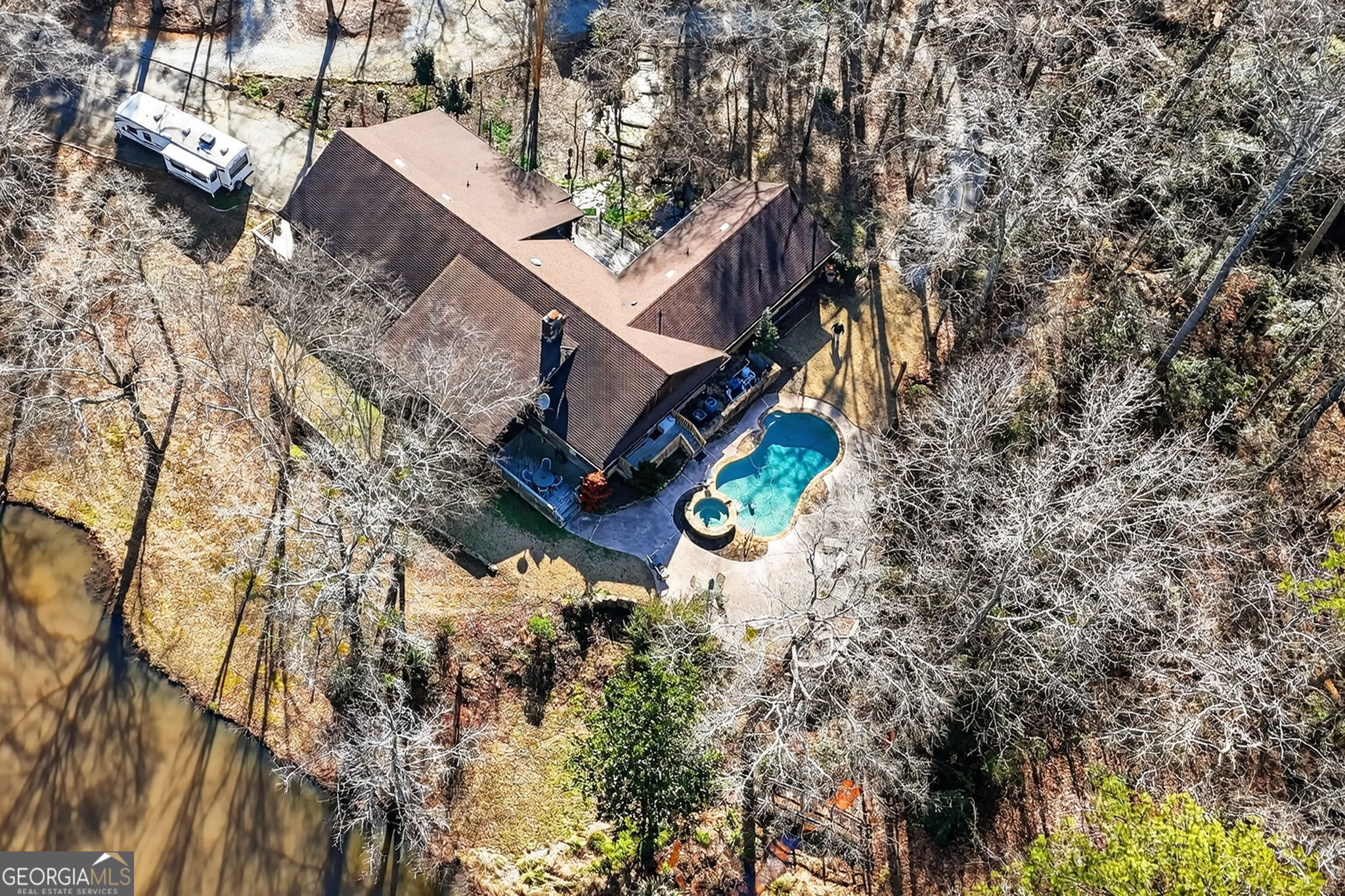 261 McIntosh Circle Jackson, GA 30233 - Photo 11 of 77 an aerial view of a house with a yard