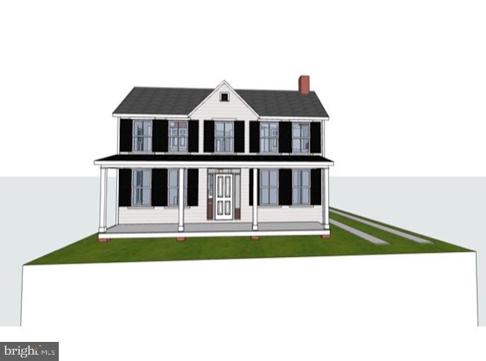 210 Cornwall Street Northwest Leesburg, VA 20176 - Photo 6 of 9 Front Elevation Rendering with Shutters
