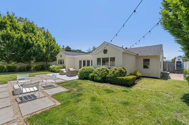 a view of a house with a patio