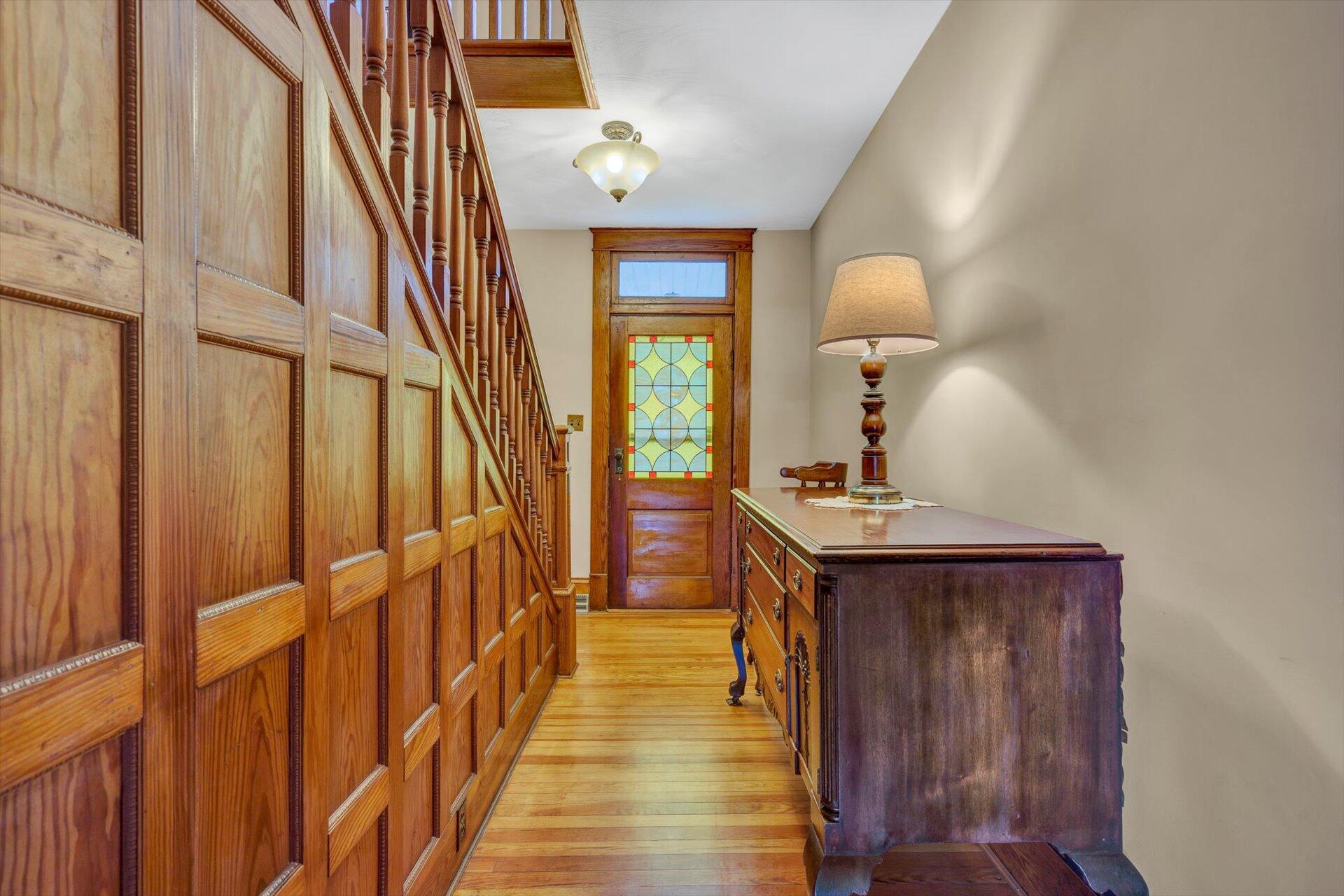 3567 Dillons Mill Road Callaway, VA 24067 - Photo 10 of 37 a view of a hallway with wooden floor and staircase
