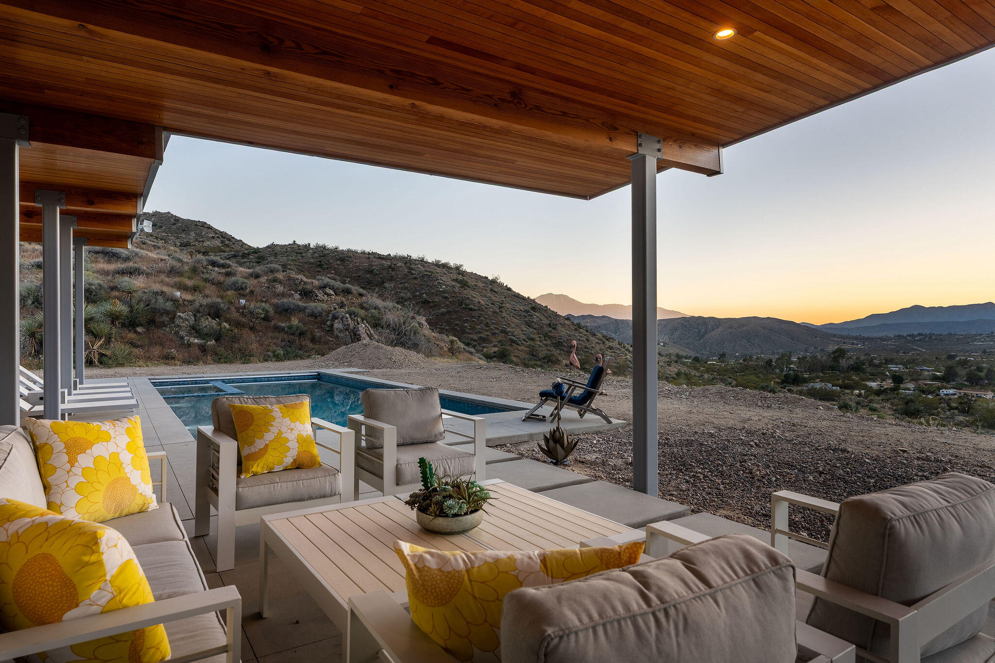 53145 Northridge Road Morongo Valley, CA 92256 - Photo 26 of 48 a view of a swimming pool with a patio