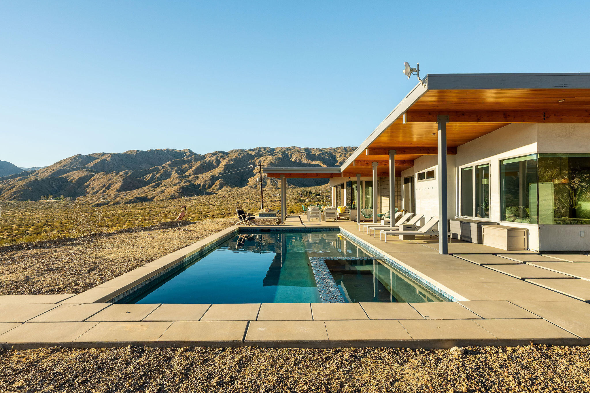 53145 Northridge Road Morongo Valley, CA 92256 - Photo 32 of 48 swimming pool view with a lounge chair