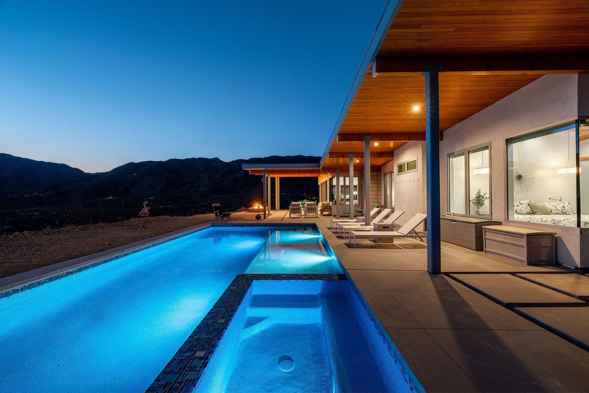 53145 Northridge Road Morongo Valley, CA 92256 - Photo 33 of 48 a view of swimming pool with seating area and furniture
