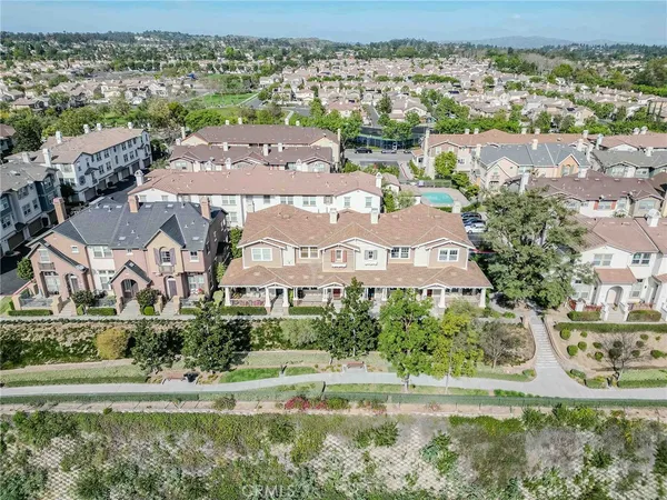 an aerial view of multiple house