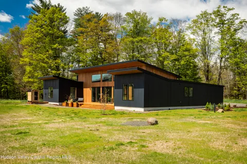 a front view of a house