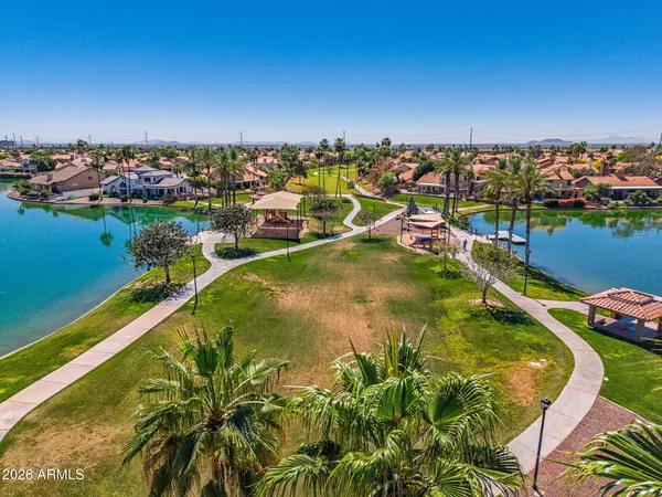 an aerial view of multiple house
