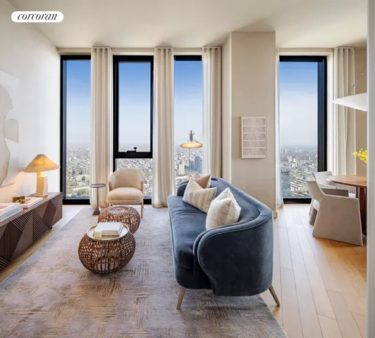 a living room with furniture and a couch