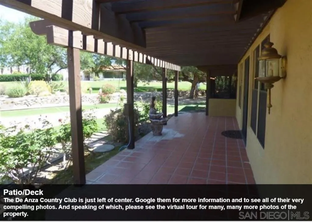 438 De Anza Spur Road Borrego Springs, CA 92004 - Photo 22 of 74 a view of a porch