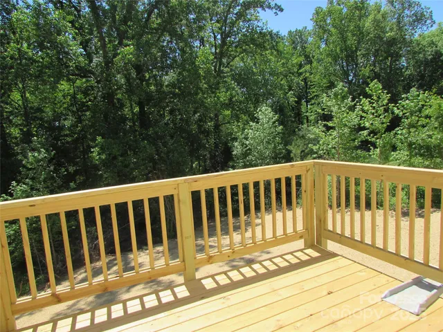 a view of a wooden deck