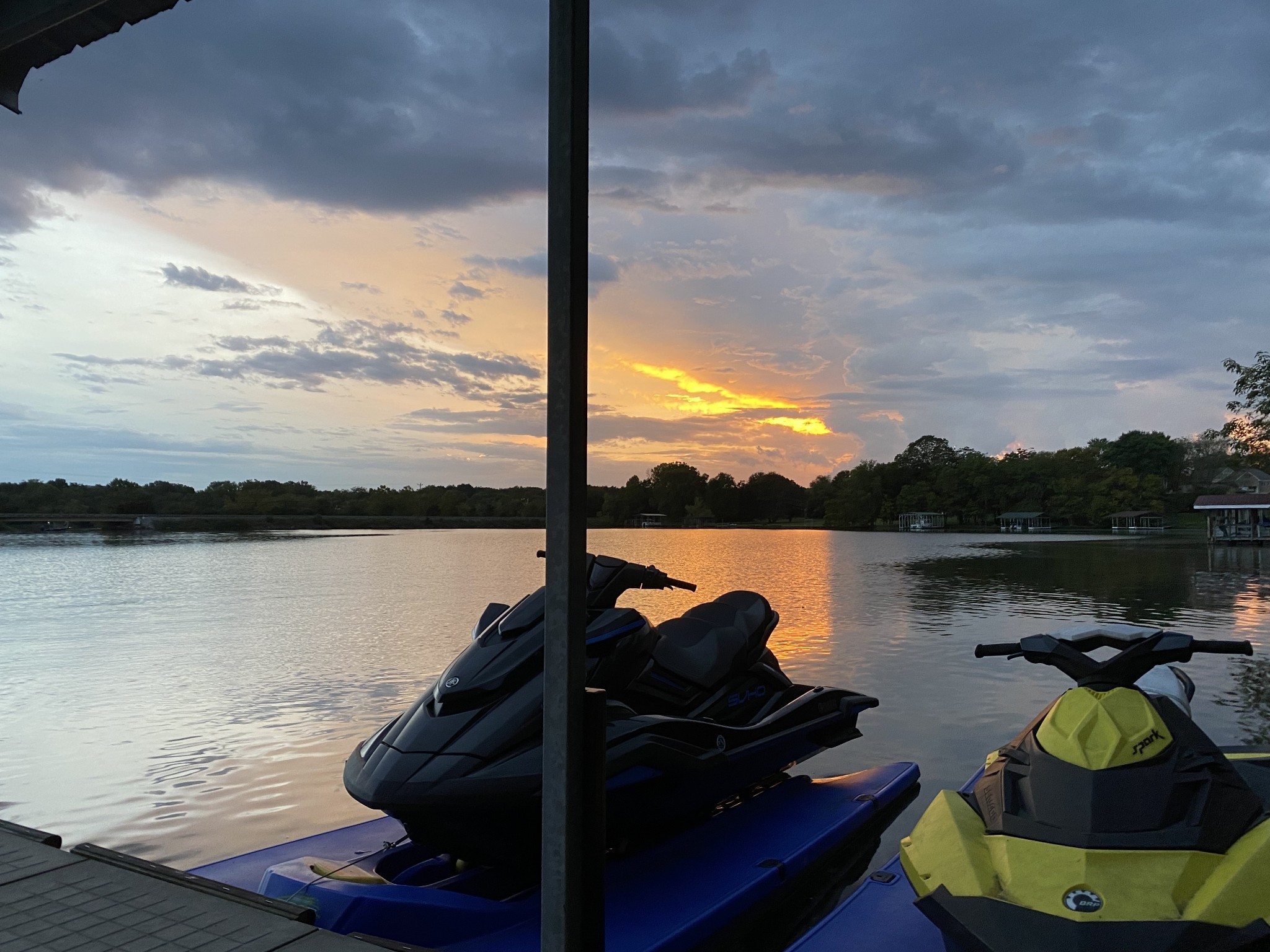 812 Burton Point Road Mount Juliet, TN 37122 - Photo 53 of 59 a view of a lake from a balcony with wooden floor and lake view