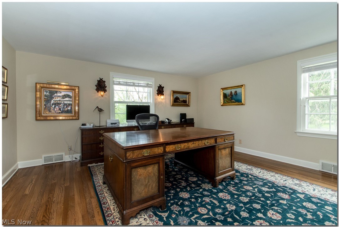 33955 Old Kinsman Road Hunting Valley, OH 44022 - Photo 25 of 35 The home office on second floor has hardwood floors and good natural light.