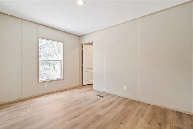 an empty room with a window