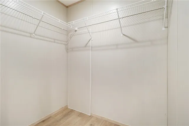 a view of small space with empty racks