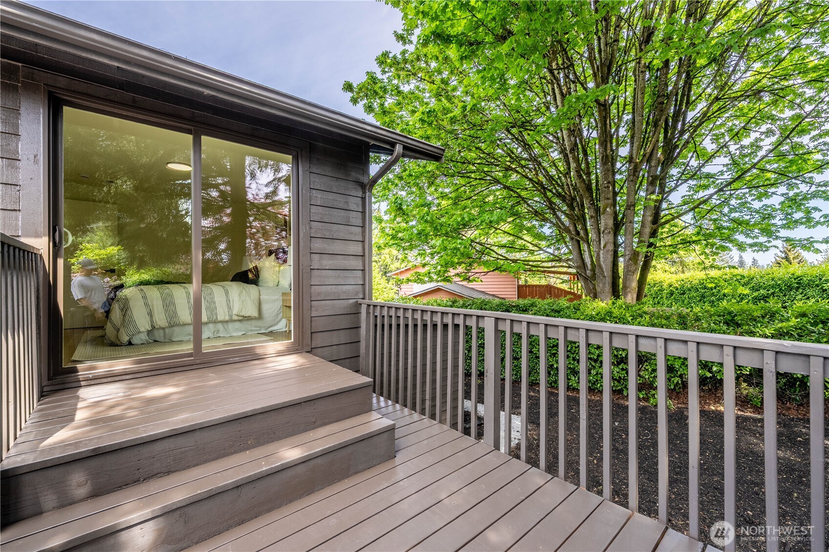 416 221st Street Southwest Bothell, WA 98021 - Photo 31 of 40 a view of backyard with wooden deck and floor
