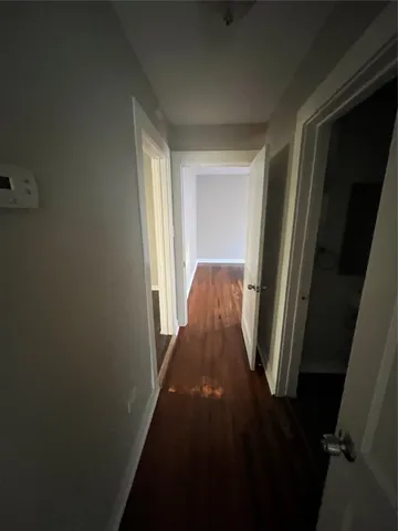 a view of a closet from a window