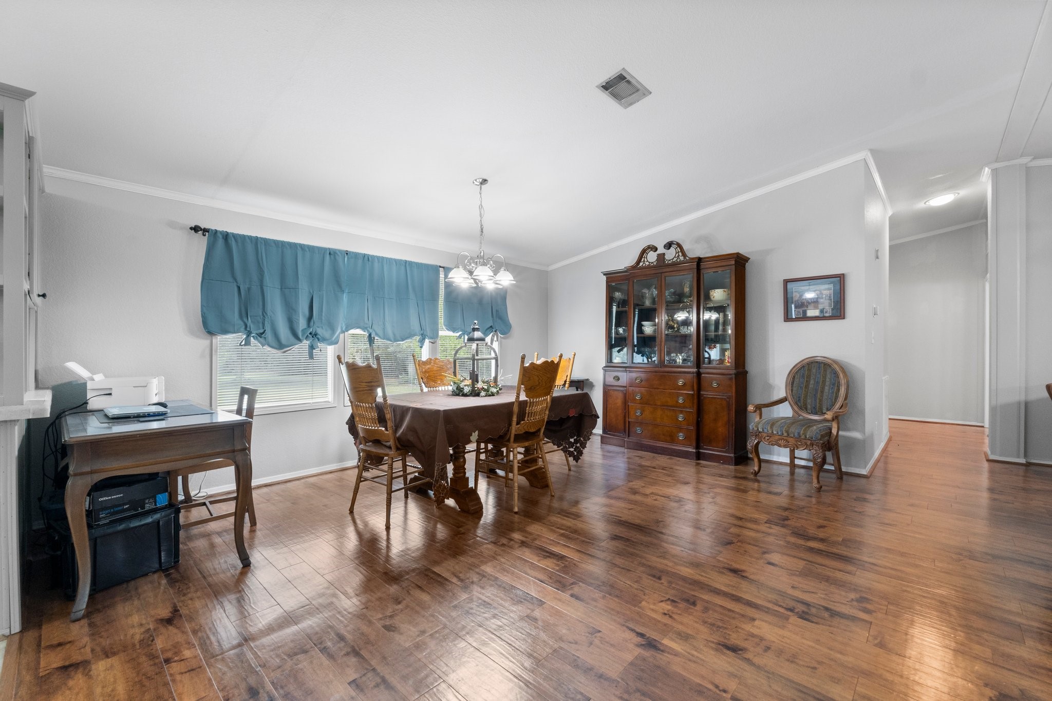 7105 Mt Zion Road New Waverly, TX 77358 - Photo 18 of 42 The dining room is HUGE and open to the living room and kitchen.