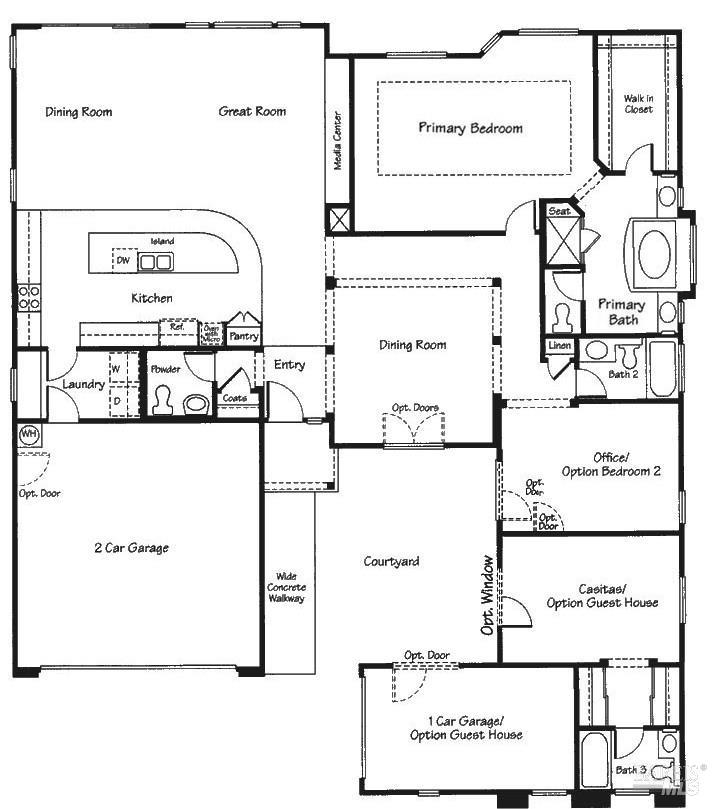 377 Shadow Creek Drive Rio Vista, CA 94571 - Photo 76 of 77 floorplan - "The Calistoga" NOTE: this is builder's generic floorplan without optional configurations