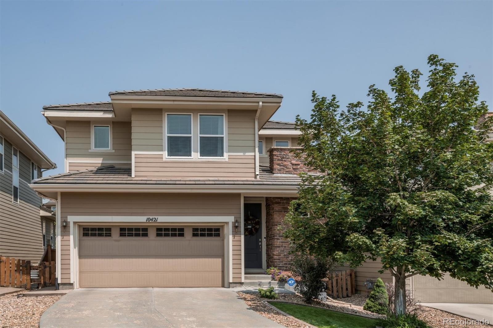 a front view of a house