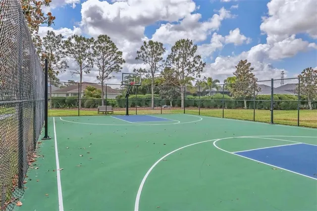 a view of a basketball court