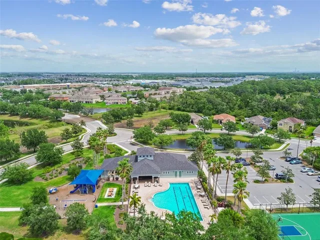 an aerial view of multiple house