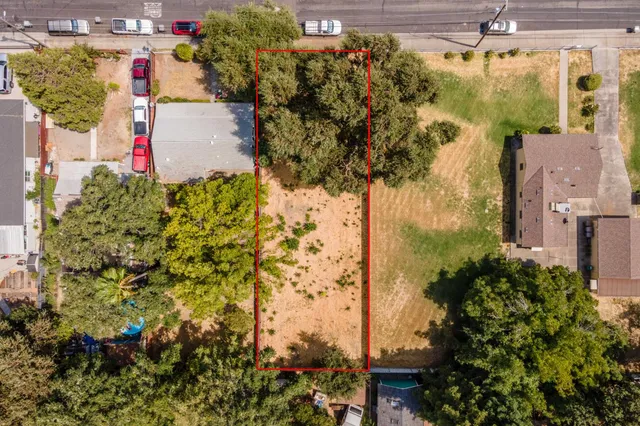 a view of yard with trees