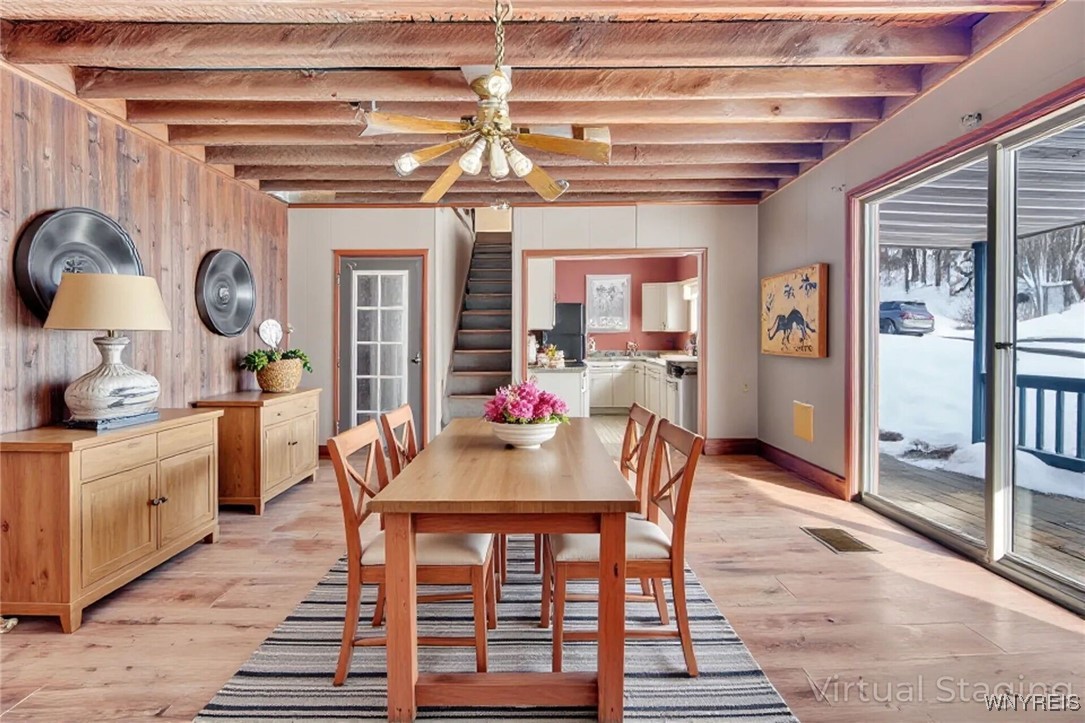 10344 Main Street Mina, NY 14736 - Photo 12 of 14 Dining room featuring sliding glass doors