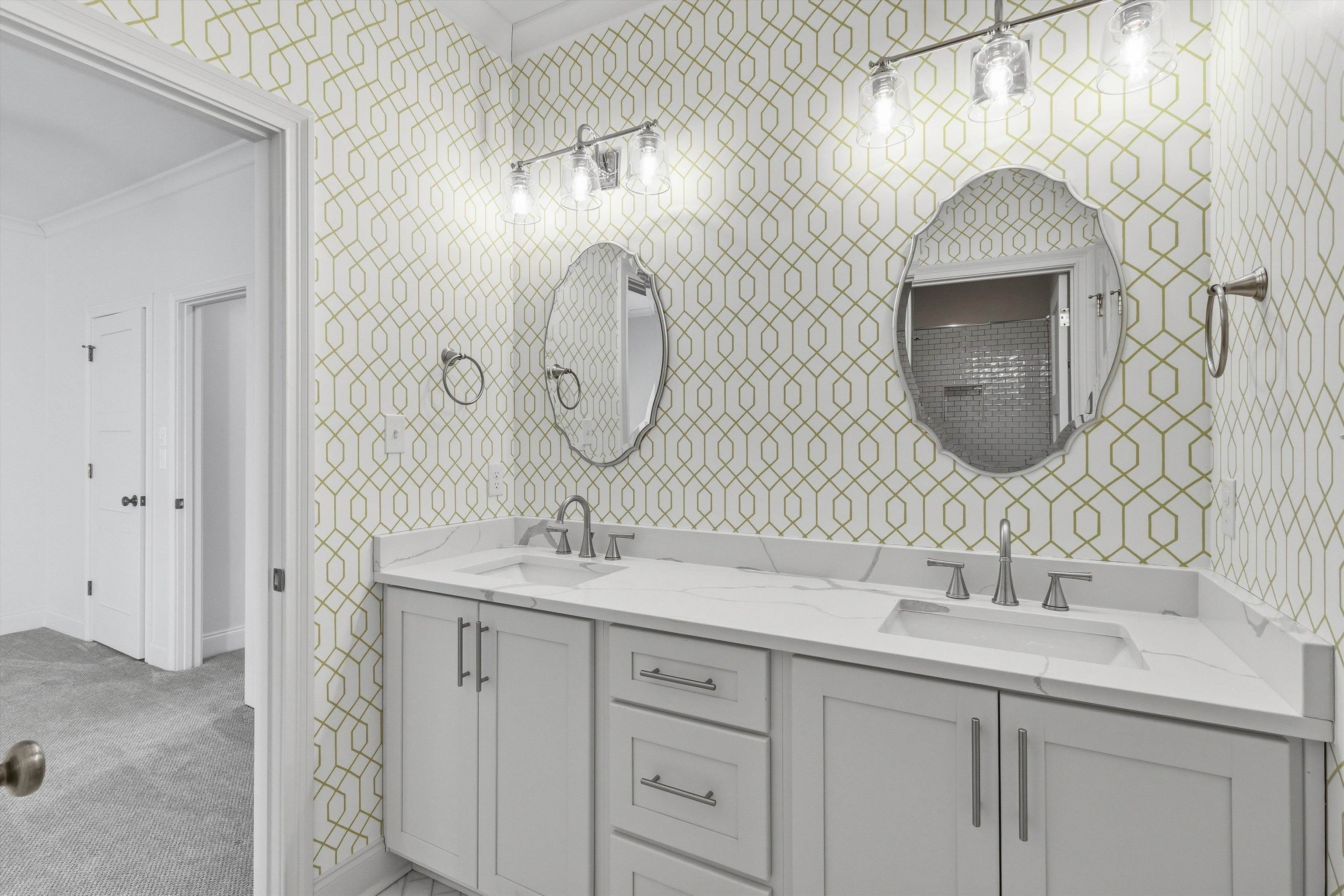 1111 Hayne Road Memphis, TN 38119 - Photo 30 of 40 Bathroom featuring double vanity and ornamental molding