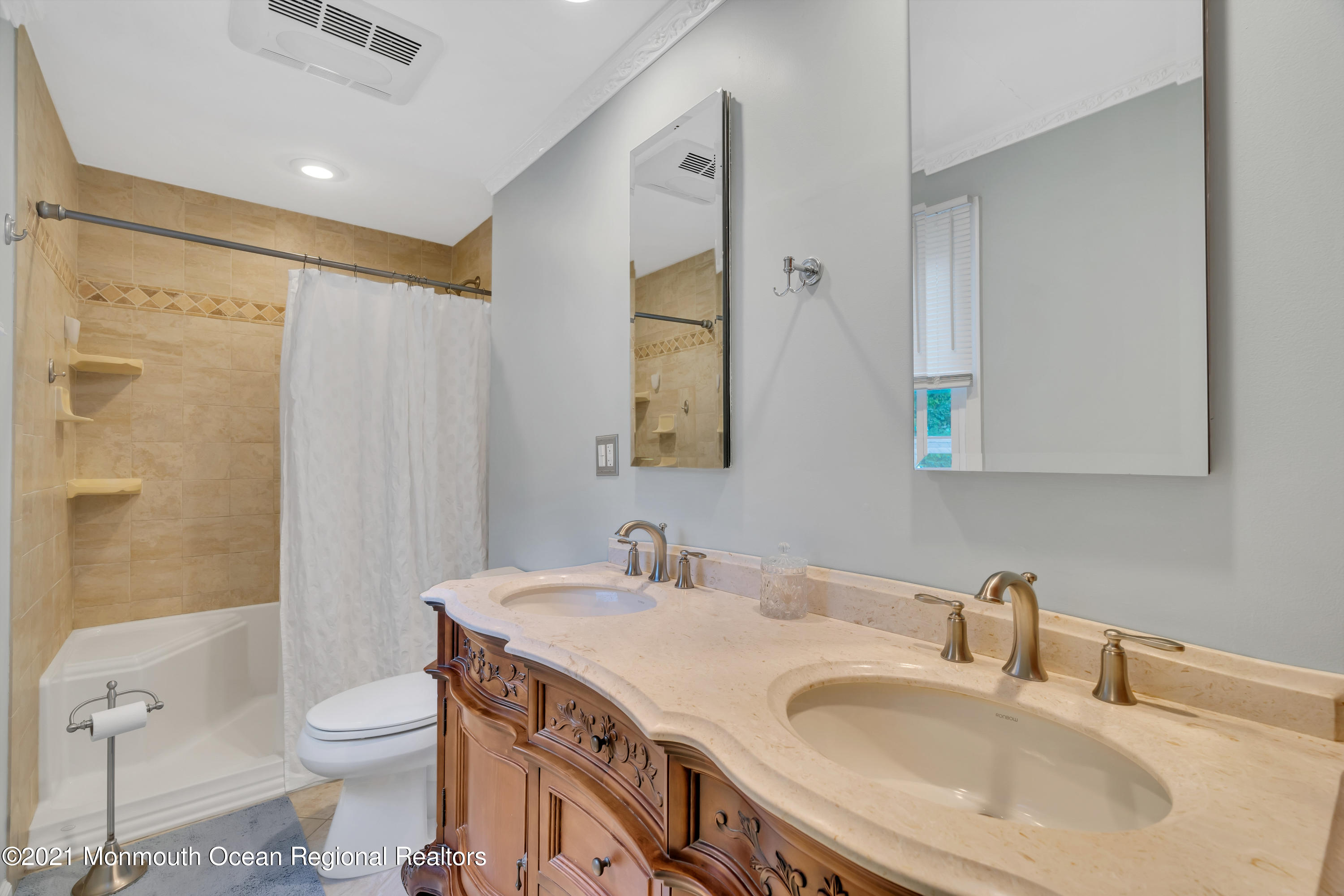 8 Partree Road Jackson, NJ 08527 - Photo 26 of 35 a bathroom with a granite countertop sink toilet and shower