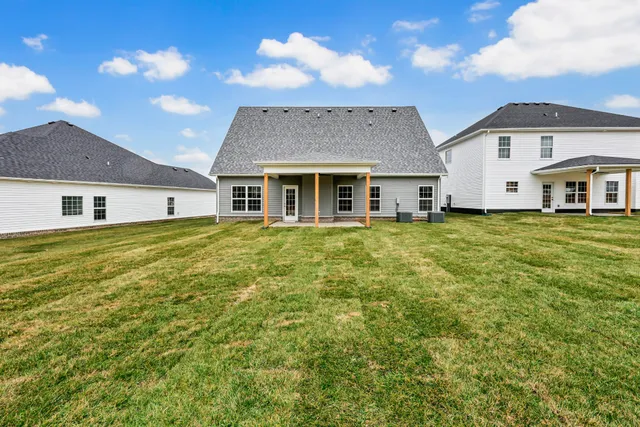 a house view with a garden space