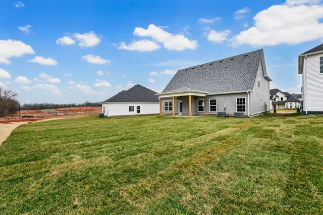 a house view with garden space