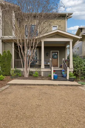 front view of a house with a porch