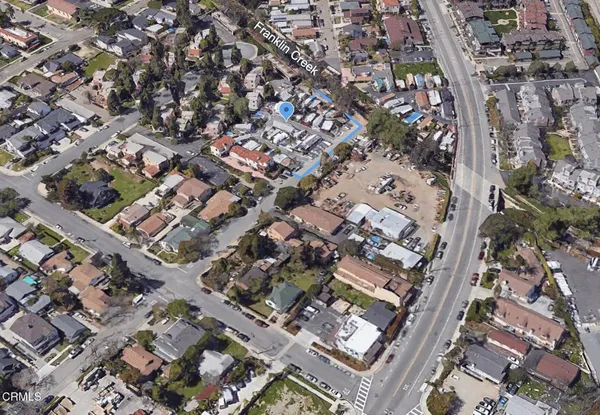 an aerial view of a city